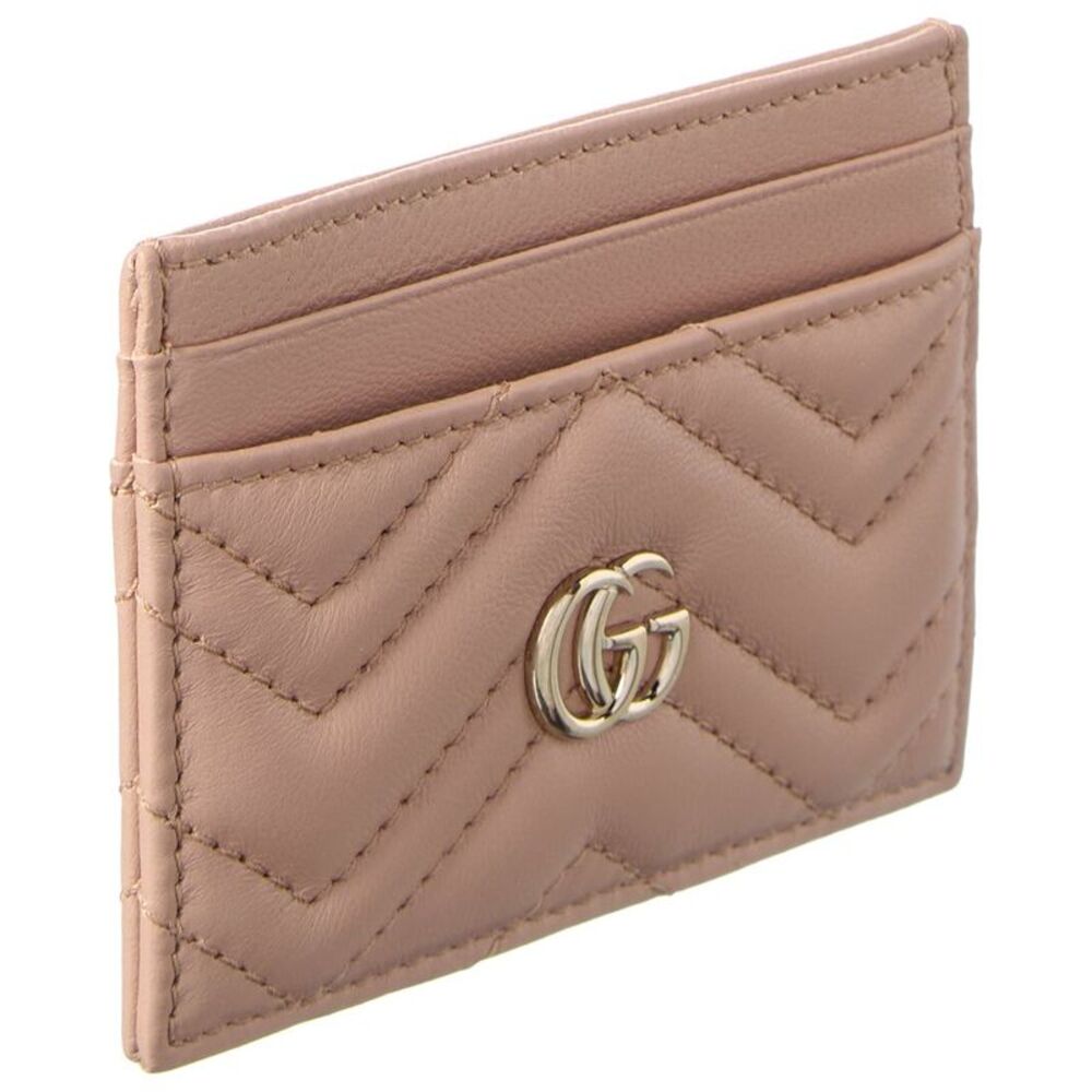 Gucci Gg Marmont Leather Card Case, Beige - Picture 3 of 3